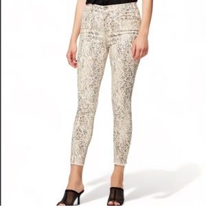 Sanctuary Denim Social Ankle Skinny High Rise Snakeskin Fray Hem Size 28 NWT